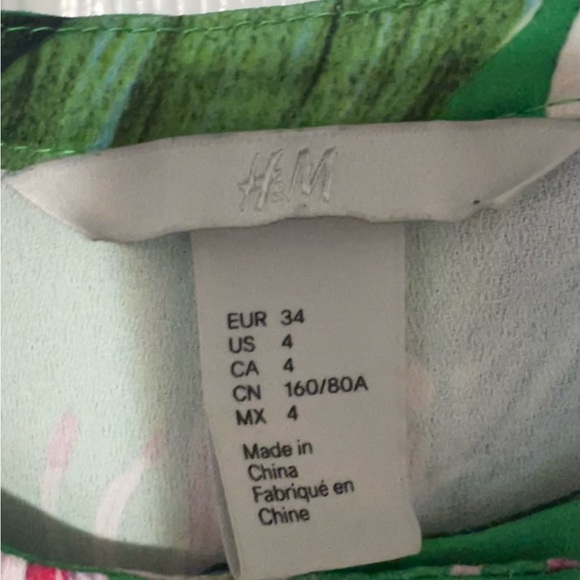 H&M Women’s Midi Green Floral Dress - Picture 3 of 5